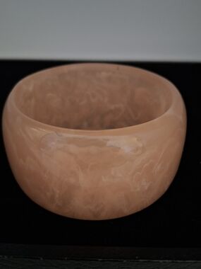 Blush Marbleized Lucite Bangle Bracelet